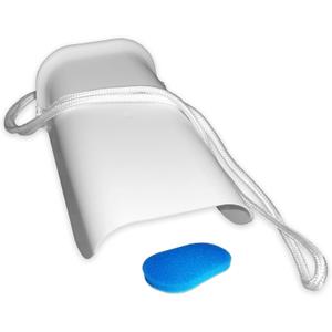 Rehabilitation Advantage Wide Sock Aid with Adjustable Cord  Easy Sock Puller for Seniors, Disabled, or Individuals with Limited Mobility  White, 10 x 5