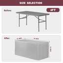 HolidayIdeas 2 Pack Square Fitted Table Covers - 34 x 34 Inch - Fabric Table Clothes Versatile Tablecloths for Parties, Holiday Dinner, Trade Show, Vendor Stand (White)