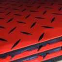 FlooringInc's 5/8" Thick Nitro Pro Interlocking Floor Tiles, Garage Floor Tile for a Stronger & Safer Garage, Workshop, Shed, or Trailer, Diamond-Top Garage Floor Covering, Victory Red/Black, 20 Tiles