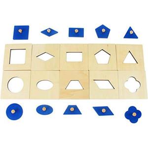 DANNI Family Version Baby Shape Cognition Toy Montessori Wood Geometric Insets Set/10 Early Childhood Education Preschool Training Kids Toys
