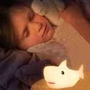 ZKLiLi Shark Night Light,Rechargeable Cute Squishy Lamp for Boys Girls Gifts Night Lights Teens Nursery Touch Room Decor Gifts