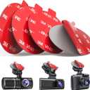 volport Sticky Adhesive Pad Replacement for Dash Cam Suction Cup Mount, 4pcs 2.2" 3M VHB Round Heat Resistant Double Sided Mounting Sticker Tape for Dashcam Car Dashboard Windshield Camera GPS Holder
