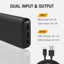5V 2A 20000mah Heated Vest Heated Jacket Battery Pack Power Bank Rechargeable Battery for for Heated Vests Heated Jackets Heated Hoodies for Men Women(No DC Port, Not Suit for 7.4v)