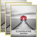 ELSKER&HOME 16x20 Poster Frame 3 Pack, Gold Picture Frame for Horizontal or Vertical Wall Mounting, Sturdy and Scratch-proof