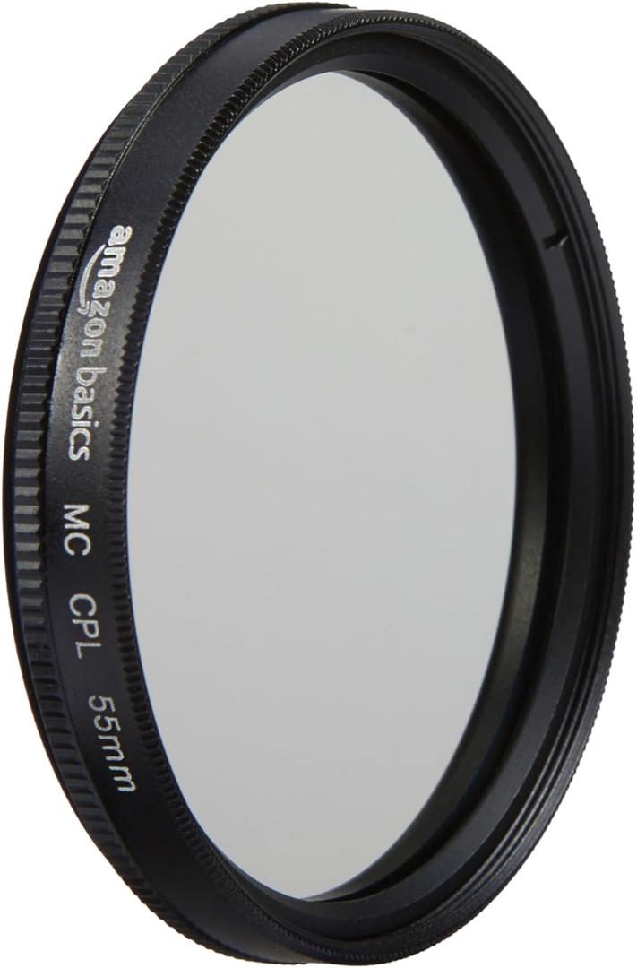 Amazon Basics Circular Polarizer Camera Lens Filter - 55 mm