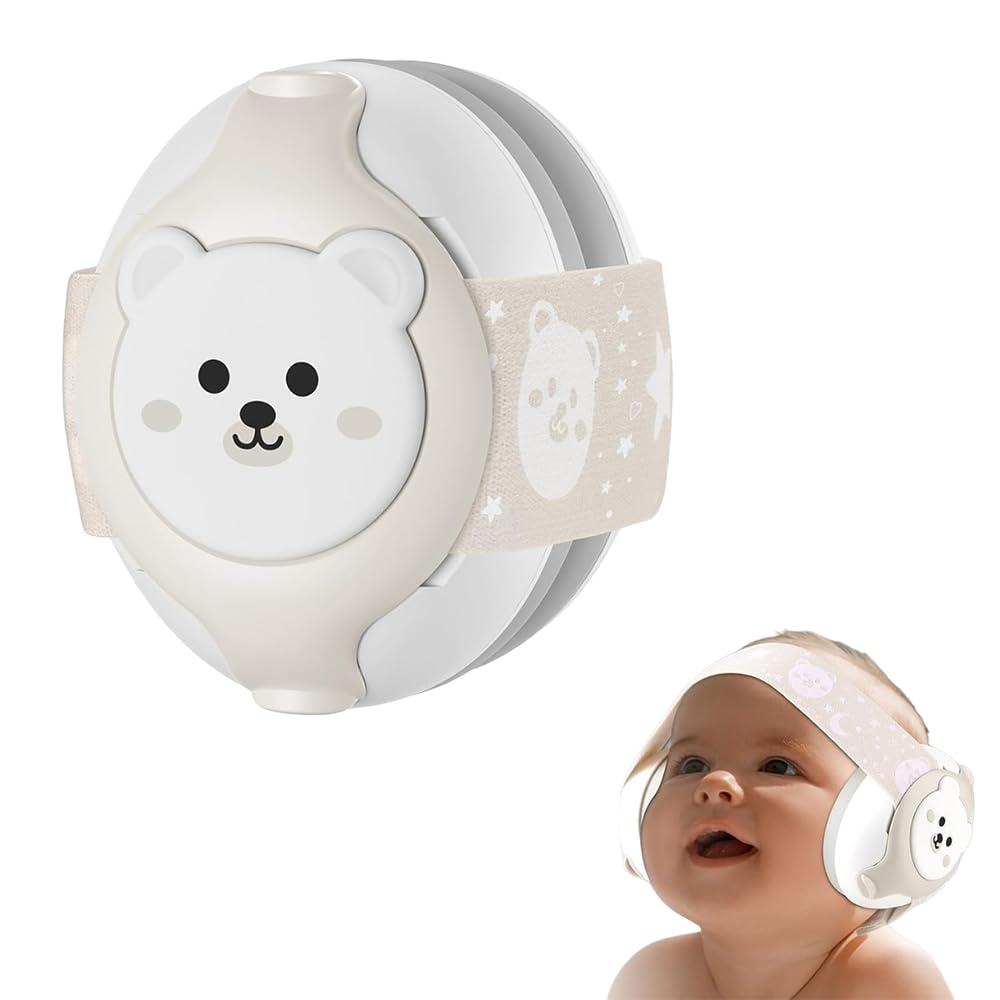 Baby Earmuffs-25dB NRR Baby Noise Cancelling Headphones with Adjustable Headband, Infant Ear Protection for Babies 0-36 Months, Travel Essentials for Airplane/Improves Sleep/Outdoor (Starlight)