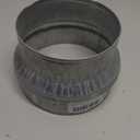 6" to 5" Inch Galvanized Steel Round Duct Reducer - Pipe Fitting Increaser Reducer - Drain, Waste and Vent Conduit Transition Adapter - Metal Tube Reducing Coupling