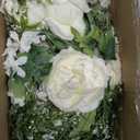 DearHouse 2Pack Artificial Peony Flower Garland - Silk Peony Garland with White Flowers for Wedding Party Table Decoration,6ft/Strand