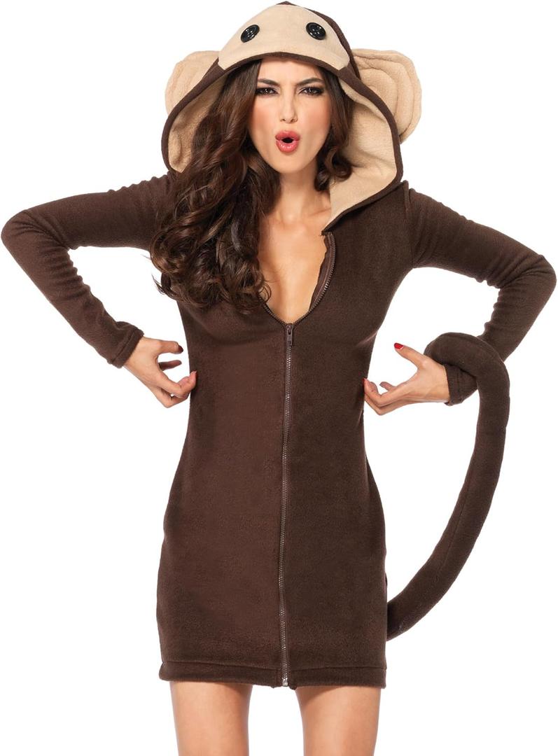 Leg Avenue Women's Cozy Monkey Costume (Brown) S