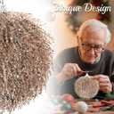 3.15" Large Christmas Ball Ornaments Shatterproof Sparkle Ornaments for Christmas Tree Large Sequin Plastic Hanging Big Tinsel Ball, 6Pcs 80mm (Champagne Gold)