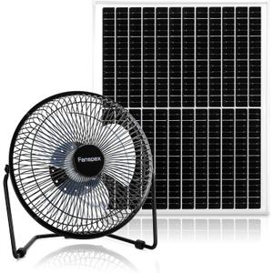 Fanspex 8" Solar Fan for Outdoor Chicken Coop, Small Greenhouse, Dog House Cooing or Air Circulation, 25W solar panel Powered Fans with Adjust Tilt