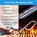 Uniflasy 60040 17 Inch Grill Burner Tube for Weber Q1200 Q1000 Q100 Q120 304 Stainless Steel Baby Q 386001 386002 516002, 516001, 50060001, 51060001 Gas Grills, for Weber Q Grill Parts 69957/41657