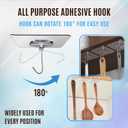 2 x Transparent Wall Hooks for Hanging - Wall Door Stick On /Extra Strong Sticky Hook for Hanging Coat, Clothes, Towel, Keys, Kitchen Utensils and Much More - 22lb(Max) - Pack of 20 (20, Medium Hooks)