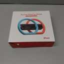 GagaKing 2 Pack Steering Wheels for Nintendo Switch 2 Joy Con(2025), Detachable Controller Racing Wheels for NS2 Mario Kart World/ 8 Deluxe, Comfortable Grip, Family Games Switch 2 Accessories (Blue-Orange)