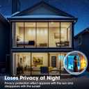 Coavas One Way Privacy Window Film Reflective Window Tint for Home,Static Cling Mirror Heat Blocking Covering See Out Not in,Anti-Uv House Daytime Privacy, Blue-Silver,17.5x78.7 in