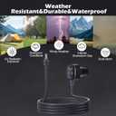 Starlink Mini Car Adapter Cable, 12V-24V USB C Charger 3-in-1 USB-C Port, USB-A Port and DC Male Connector, PD/QC Fast Charging Power Adapter with Digital Display for Trucks, RV (Style D,10 FT)