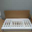 IRIS USA Dog Playpen with Door, 24 4 Panel Pet Exercise Pen  Indoor Outdoor Puppy Play Pen, Portable Plastic Pet Fence for Small Medium Dogs, Foldable 35 x 35 x 24, White