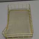 Gold Wire Mesh Basket, Iron Storage Tray Desktop Storage Baskets Gold Wire Basket Large Storage Bins for Home Kitchen Decoration, 9.6 X 6.5 X 2.6 In