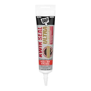 DAP 7079818897 KWIK Seal Ultra, White 5.5oz 12Pk Premium Siliconized Kitchen & Bath Sealant, 5.5 oz