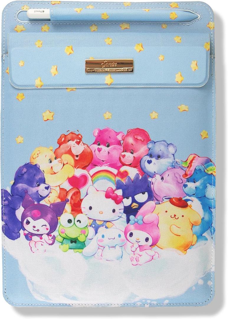 Sonix x Sanrio Sleeve, Foldable Case and Stand Compatible with iPad and Tablet Devices (Hello Kitty + Care Bears)