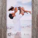 Malden International Designs 4x6 Metallic Taupe Textured Linear Picture Frame