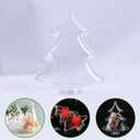 10 PCS Clear Christmas Ornament Plastic Fillable Ornaments Tree Shaped for DIY Crafts Christmas Tree Decor Birthday Wedding Party Holiday Home Decor Open Decorative Hanging Ornaments 4Inch