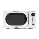 Nostalgia Retro Compact Countertop Microwave Oven - 0.7 Cu. Ft. - 700-Watts with LED Digital Display - Child Lock - Easy Clean Interior -White