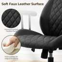 Volans Home Office Desk Chair with Casters, Mid Back, Black