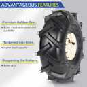 2 x 11x4.00-4" Tiller Tire and Wheel, 3/4" Axle Size, 3-1/8" Centered Hub, Compatible with Craftsman & Troy-Bilt Tiller Replacement