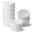 BTaT- Ramekins, 8 oz, Set of 7, Ramekins for Baking, Ramekin with Measurement Markings, Creme Brulee Dishes, Souffle Cups, Custard Cups, Ceramic Bakeware, Souffle Dish, Small Ceramic Bowl