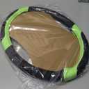 CAR PASS Line Rider Microfiber Leather Sporty Steering Wheel Cover Universal Fits for 95% Truck,SUV,Cars 14.5-15inch, Anti-Slip Safety Comfortable Design (Glows Lime  Green)