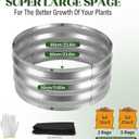 Round Galvanized Raised Garden Bed 2 Pack, 2×2×1ft Metal Planter Box with Fabric Liner Included, Tool-Free Assembly Rust-Resistant Garden Bed for Vegetables Flowers Herbs Outdoor (Silver)