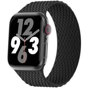Silicone Braided Solo Loop Compatible with Apple Watch Band 38mm 40mm 41mm 42mm 44mm 45mm 46mm 49mm, Stretchy Elastic Sport Strap Compatible for iWatch Series 10/9/8/7/6/5/4/3/2/1/SE/Ultra/Ultra 2