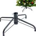 Dark Green Iron Tree Stand for Artificial Christmas Tree, Stable Base