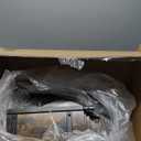 Kitsure Over The Toilet Storage Rack - Freestanding Over The Toilet Storage Cabinet with Paper Holder & Hooks, Bathroom Organizers and Storage, Brown + Black, 3 Tiers (61" H)