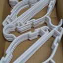 Sharpty - Plastic Hangers - Adult Clothes Hangers - T-Shirt, Dress, Coat Hangers & Accessories - Notched Hanger, Durable & Versatile Color Clothing Closet Hanger(20-Pack,White)