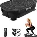 Vibration Plate Exercise Machine- Full Body Workout Equipment Fitness Platform for Weight Loss, Lymphatic Drainage & Fat Burning Adjustable Mode Shake Plate for Women Men Black
