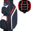 Cart Golf Bag 15 Way Organizer Divider Top Golf Club Bags Lightweight Golf Cart Bags for Men Women with Cooler, Rain Cover