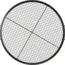 VEVOR X-Marks Fire Pit Grill Grate, Round Cooking Grate, Heavy Duty Steel Campfire BBQ Grill Grid with Handle and Support X Wire, Portable Camping Cookware for Outside Party & Gathering, 30 Inch Black