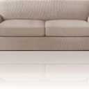 PrinceDeco T Cushion Sofa Slipcover 3 Pieces Sofa Covers for T Cushion Couch Soft Couch Covers Sofa Slip Cover Furniture Covers with 2 Individual T Shape Seat Covers Width Up to 88", Sand