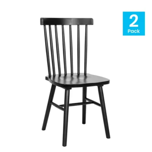 Flash Furniture ZH-8101WR-BK-2-GG Ingrid Dining Chair