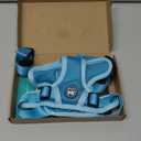 PoyPet Reflective Soft Breathable Mesh Dog Harness No Choke Double Padded Vest Adjustable(Light Blue,S)