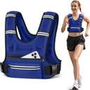 Weighted Vests for Women Men, 8 lb Weighted Vest with Storage Pockets, Rucking Vest with Reflective Stripe, Adjustable Straps Weight Vest for Running, Walking, Workout, Training