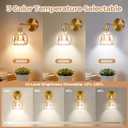 Battery Operated Wall Sconce with Remote, Vintage Rechargeable Wall Sconces Set of Two, Dimmable RGB Bulbs Amber Tulip Glass Wireless Wall Lights for Bedroom Living Room Sconces Wall Decor Set of 2