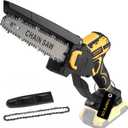 Chainsaw for Dewalt 20V MAX Battery, 8-Inch Brushless Cordless Pruning Chainsaw, 24.6FT/S Fast Powerful Cutting, 4000RPM Electric for Wood Cutting(Battery Not Included)