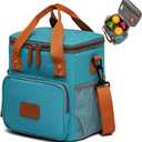 Insulated Lunch Box for Women & Men  8L/2 Gallons Leakproof Lunch Bag for Work, Office, School  Portable, Stylish & Durable Cooler Tote  Aqua Blue