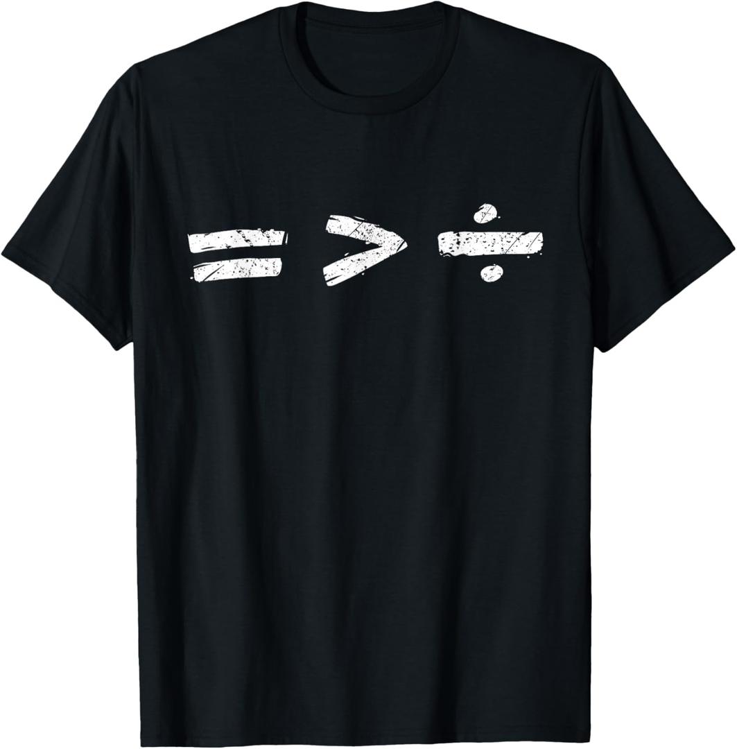 Equality is Better Than Division Equal Rights Math Symbol T-Shirt, M