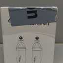 Gulicola Natural PP Baby Breastfeeding Bottles, Medium Flow Nipples (M), 3 Months +, White, 8 oz - 2pks