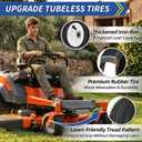 GICOOL 105-3471 Front Wheel and Tire Assembly, 4.10/3.50-4 Lawn Mower Tubeless Tire with 3/4'' Bushing, Compatible with Toro TimeCutter and Exmark, 2 Pack