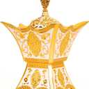 Bakhoor Incense Burner, Charcoal Incense Burner - for Yoga, Spa Aromatherapy, Office & Home Decor, Trophy Shape (Gold)